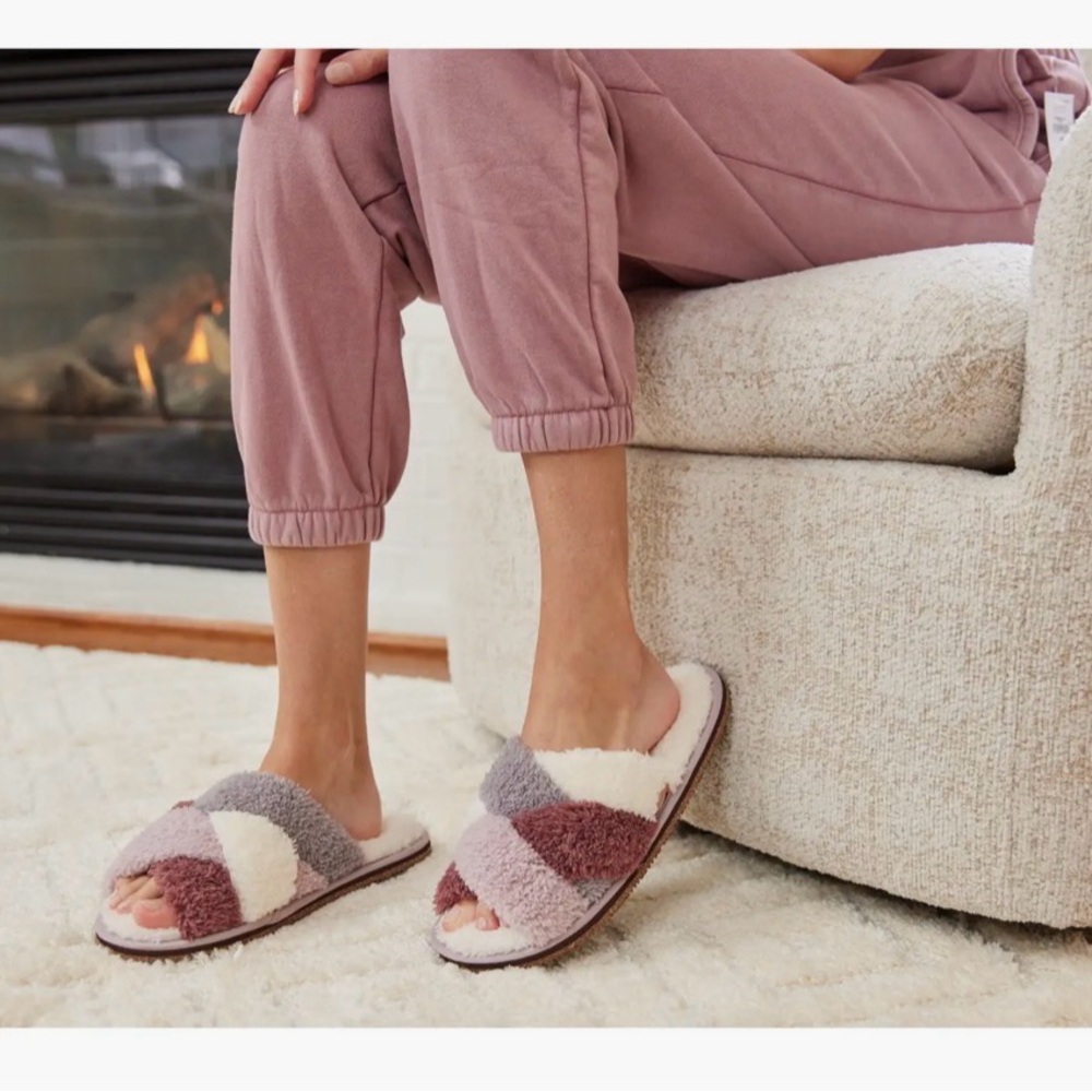 Feelgoodz Womens Equinox Cross Strap Slippers / House Shoes Sz 8 - Picture 2 of 2